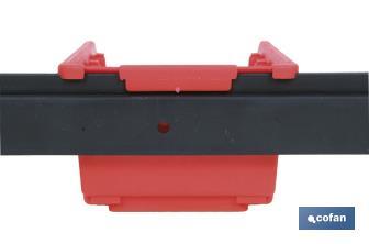 Metal holding rail for storage bins, Súper Model | Product dimensions: 495 x 40mm | Galvanised steel - Cofan