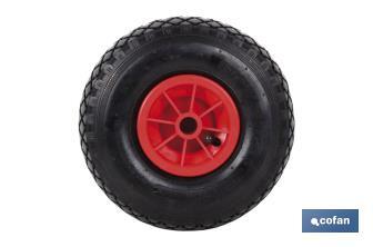 Wheel for hand trucks and sack trucks | With no bearing | Manufactured with pneumatic ABS tyre - Cofan