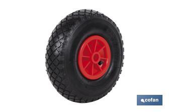 Wheel for hand trucks and sack trucks | With no bearing | Manufactured with pneumatic ABS tyre - Cofan