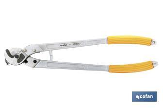 Tenazas cortacables de aluminio y cobre | Para grosores desde 3 hasta 22 mm | Longitud 220 mm - Cofan