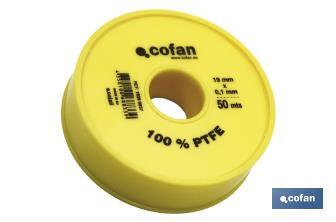 Rolo PTFE de 19mm x 0,10mm - Cofan