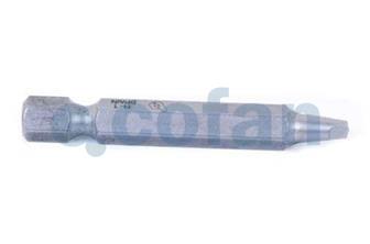 Punta Cuadrada para atornillador de Acero | Modelo 1/4" Robertson Estándar | Longitud 25 y 50 mm - Cofan