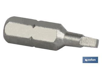 Punta Cuadrada para atornillador de Acero | Modelo 1/4" Robertson Estándar | Longitud 25 y 50 mm - Cofan