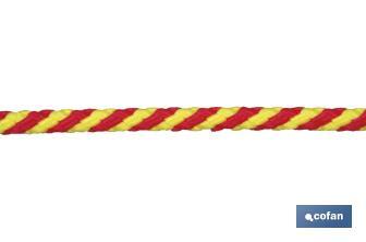 Corde tressée hélicoidale Jaune/Rouge (100% polypropylene) - Cofan