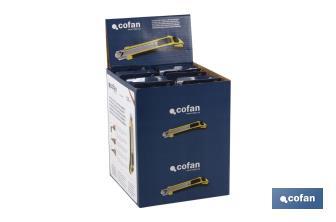 Utility knife with interchangeable blades | Includes spare blades | Blade size: 18mm - Cofan