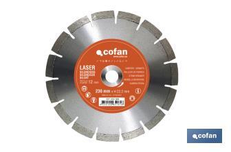 Silent segmented diamond disc - Cofan