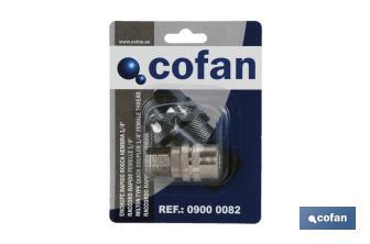 Female thread air quick coupler - Cofan