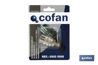 Raccord rapide filetage mâle 1/2" | Coupleur Femelle avec filetage mâle BSP 1/2" pour les installations pneumatiques - Cofan