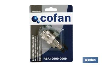 Raccord rapide universel filetage mâle 1/2" - Cofan