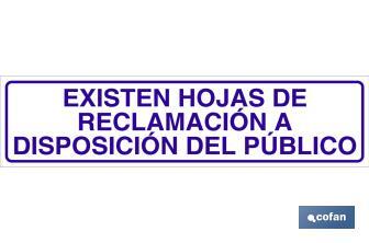 Existen hojas de reclamación a disposición del público - Cofan