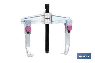 Universal sliding arm gear puller | With 2 articulated jaws | Available in various sizes - Cofan