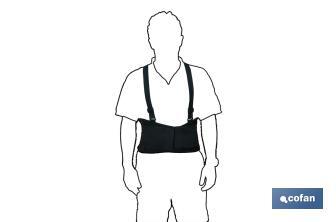 Lower back brace | 2 cross straps | Available in various sizes - Cofan