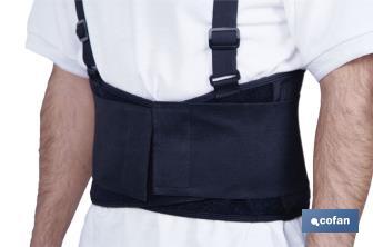 Lower back brace, 2 cross straps, Available in various sizes