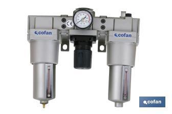 Filter with regulator and lubricant deposit 1/2" - Cofan