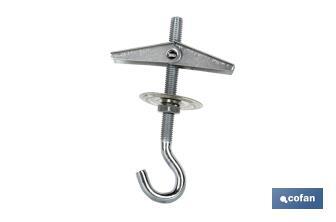 Palomilla con muelle gancho | Métricas Ø 4, 5, 6 y 8 mm | Para hormigón hueco, escayola y cartón yeso - Cofan