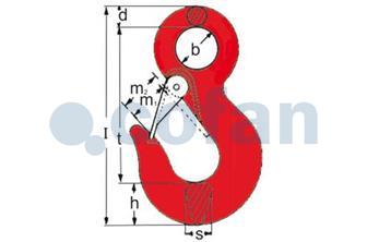 Haken mit Sicherung Hoher Festigkeit aus legiertem Stahl - Cofan