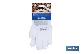 Guantes 100% Poliamida Impregnados Blancos - Cofan