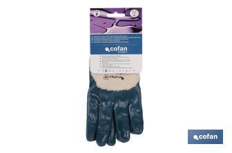 Cofan Guanto In Nitrile Azzurro Taglia 8 - Anticorte, Elevata Resistenza, Rivestimento Non Assorbente - Modello BLÍSTER