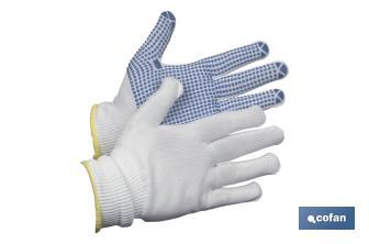 Nylon-Handschuhe (mit PVC-Pünkten) - Cofan