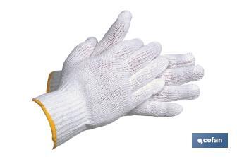 Guantes de punto de algodón puño elástico | Cómodos y resistentes | adherencia | Ideales actividades agrícolas | Cofan