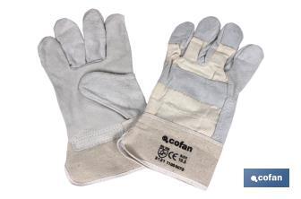 Split leather work gloves | Special for loading and unloading goods | Industrial design and tough gloves - Cofan