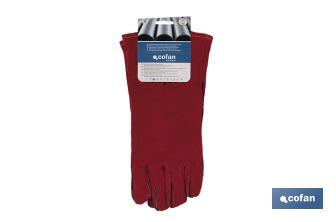 Red welding gloves - Cofan