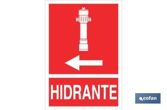 Hidrante Izquierda Pictograma + Texto Luminiscente - Cofan