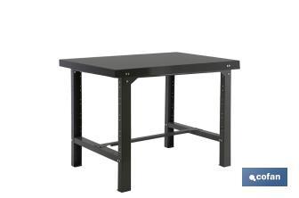 Table de travail en acier | Convient pour atelier et garage | Couleur anthracite | Dimensions : 120 x 73 cm - Cofan