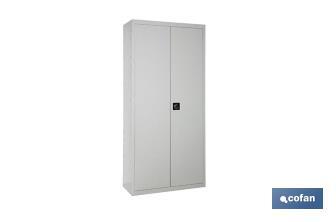 Multi-purpose cupboard | Accessory with 2 doors and 4 shelves | Material: steel | Sizes: 180 x 80 x 40cm - Cofan