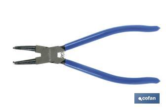 Bent round nose pliers for internal circlips | High-quality steel | Size: 225mm - Cofan