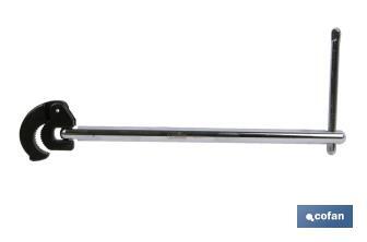 Llave de Lavabo ajustable |  Para fijar tuercas de unión debajo del Fregadero | Apertura máxima M-32 - Cofan