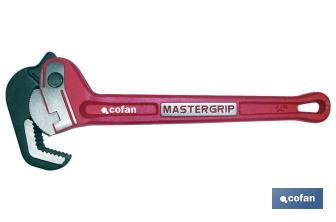 Llave para tubo mastergrip | Fabricada en acero forjado | Con diámetro apertura máximo de 1 1/2" y 2" - Cofan