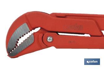 Llave sueca para fontanería forjada 45° | Herramientas de fontanería  | Medidas de apertura desde 1/2' hasta 2' de exterior. - Cofan