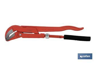 Swedish pattern pipe wrench | 45° opening | Available sizes from 1/2" to 2" outdoor | For pipes | Adjustable wrench - Cofan