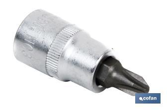 1/4" screwdriver bit socket | High-quality chrome-vanadium steel | With Phillips 3 tip - Cofan