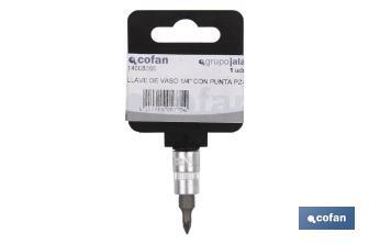 3/8" screwdriver bit socket | High-quality chrome-vanadium steel | With Phillips 3 tip - Cofan