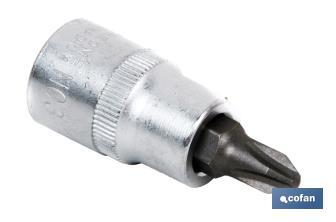1/2" screwdriver bit socket | High-quality chrome-vanadium steel | With Phillips 3 tip - Cofan