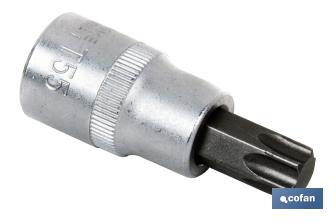 1/2" screwdriver bit socket | High-quality chrome-vanadium steel | With Torx 55 tip - Cofan