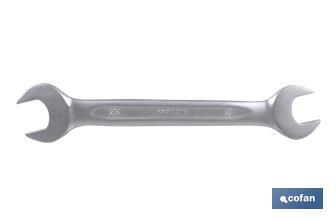 Polished open-ended spanners | Chrome-vanadium steel | Size: 55-60mm - Cofan