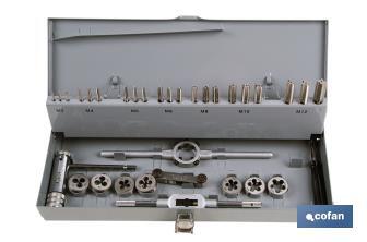 Taps and dies kit (M-3 / M-12) - Cofan