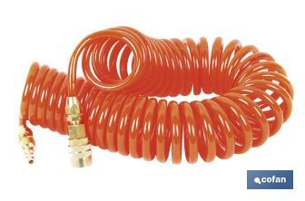 Polyurethane spiral hose plus quick couplers - Cofan