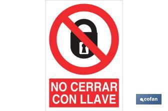 No cerrar con llave - Cofan