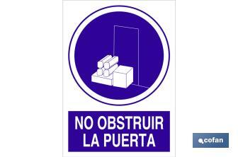 Do not obstruct the door - Cofan