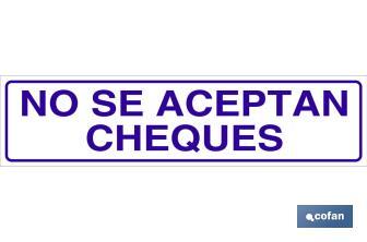 No se aceptan cheques - Cofan