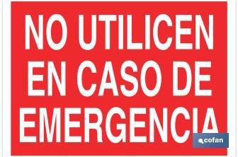 Do not use in case of emergency - Cofan