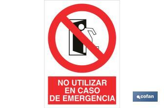 No utilizar en caso de emergencia - Cofan