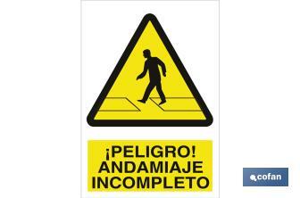 !Perigo! Andaime incompleto - Cofan