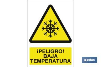 ¡Peligro! baja temperatura - Cofan