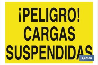 ¡Peligro! cargas suspendidas - Cofan