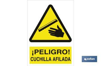 ¡Peligro! cuchilla afilada - Cofan